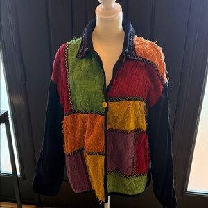 Patchwork Fringe 90’s Jacket XL